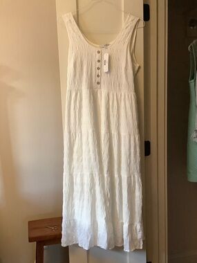 NWT Bohemian White Tiered Summer Dress